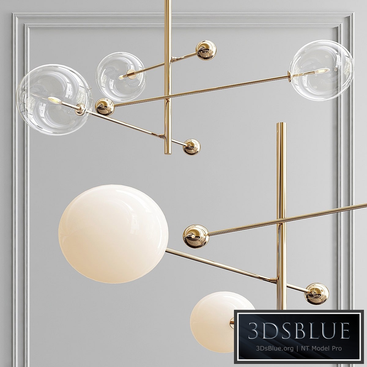 RD15 3 Arm Chandelier