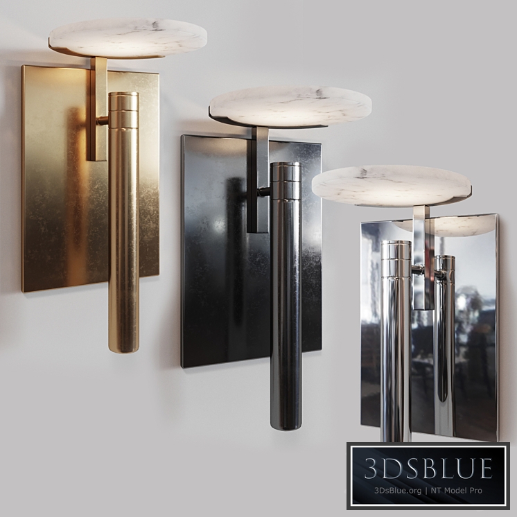 Melange floating disc sconce by Kelly Wearstler