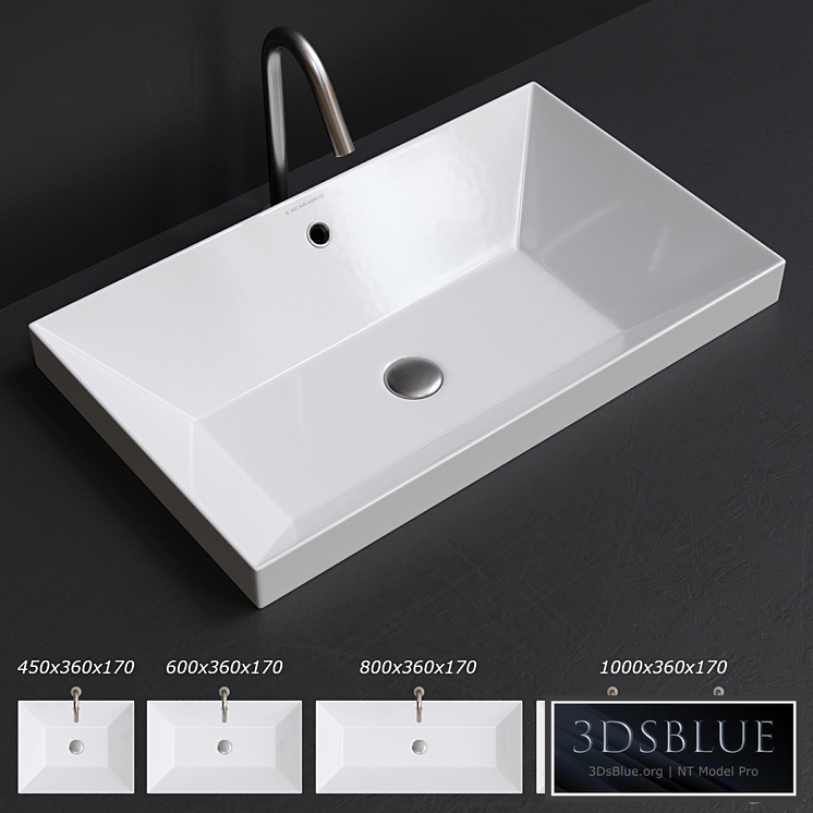 Scarabeo Ceramiche Teorema 2.0 Built-in Washbasin