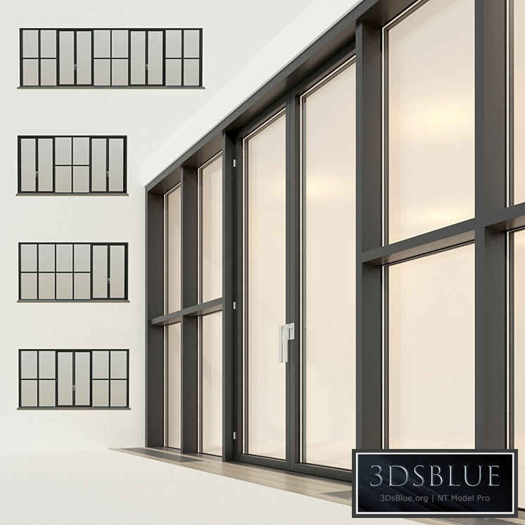 Panoramic glazing. Stained glass window 22