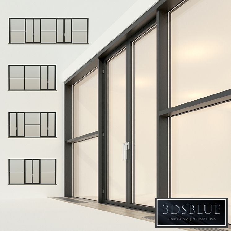 Panoramic glazing. Stained glass window 24