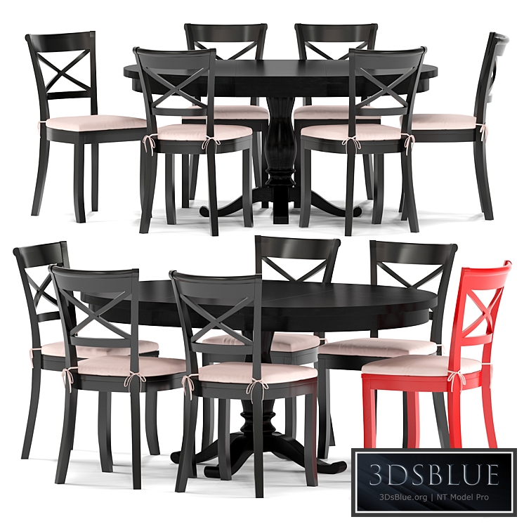 Vintner Black Wood Dining Chair and Cushion