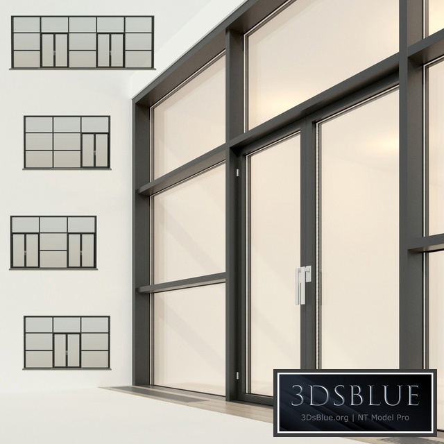 Panoramic glazing. Stained glass window 25