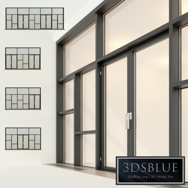 Panoramic glazing. Stained glass window 26 PRO