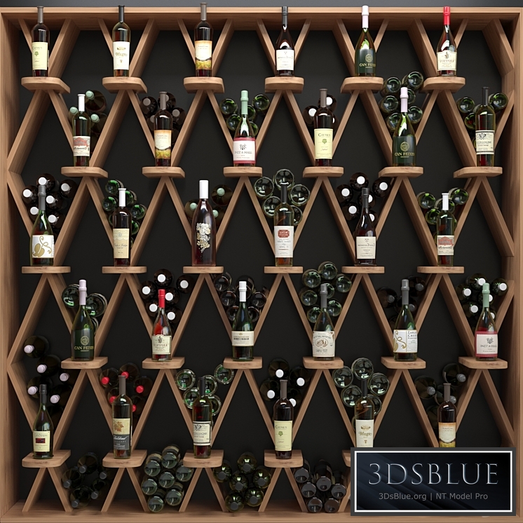 Wine shelf in a liquor store 2. Alcohol