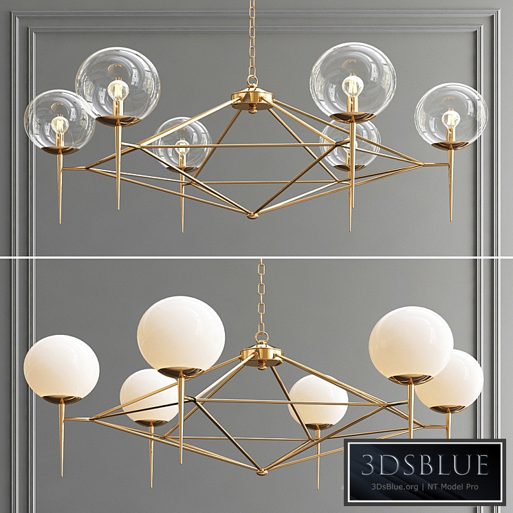 Rowan Milk & Clear Glass Chandelier