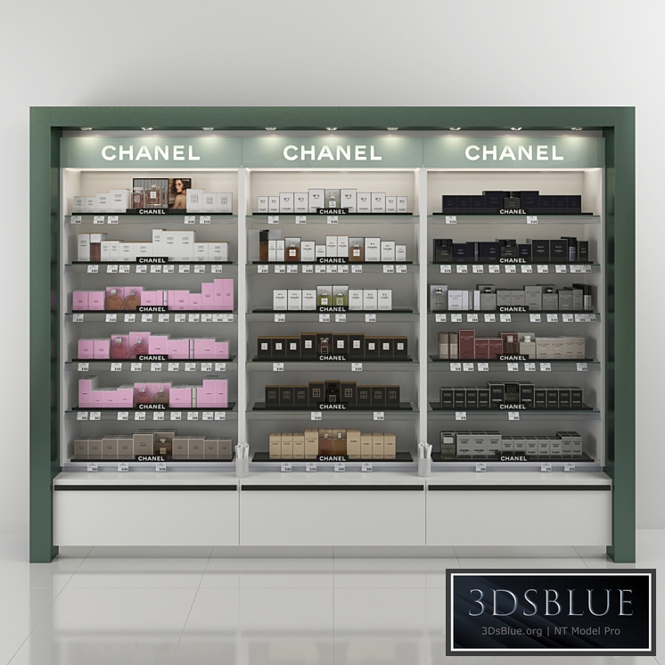 Trade rack with perfume Chanel