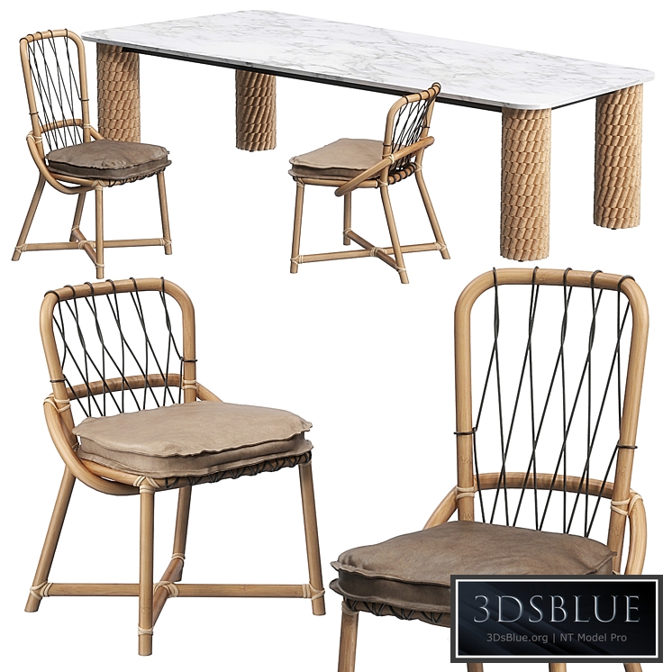 Manao chairs Nevada table by Baxter