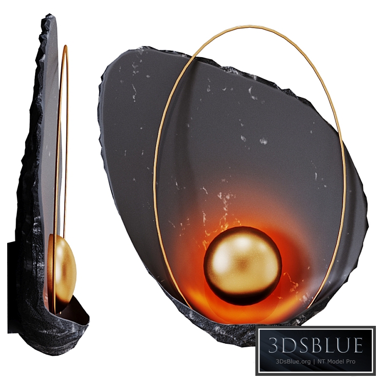 Sconce Ginger & Jagger Pearl Black Wall Lamp