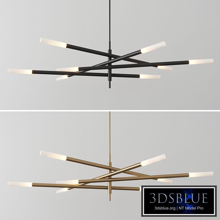 Rousseau grande eight light articulating chandelier by Kelly Wearstler