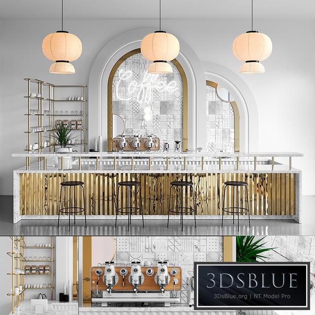 COFFEE SHOP 2 (vray GGX, corona PBR)