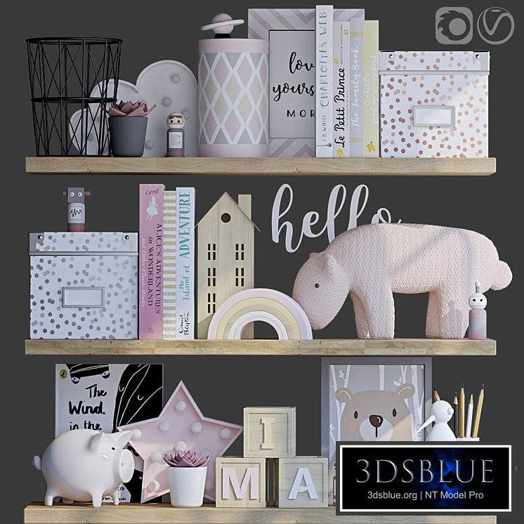 Decorative set for baby girl