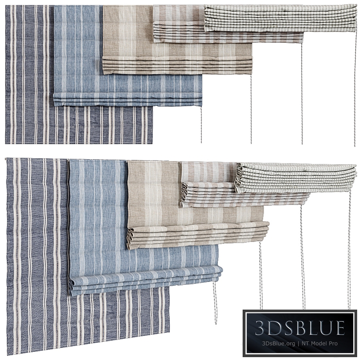 Striped Roman Blind