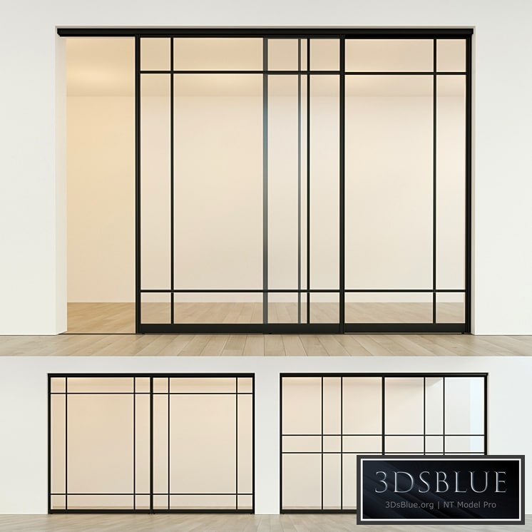 Sliding partition door 12