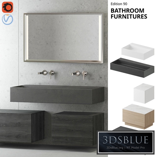 Furniture for bathroom Keuco Edition 90