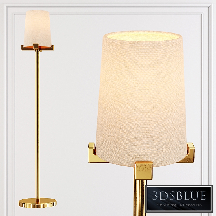 Restoration Hardware PAUILLAC TABLE LAMP Fabric shade and Brass