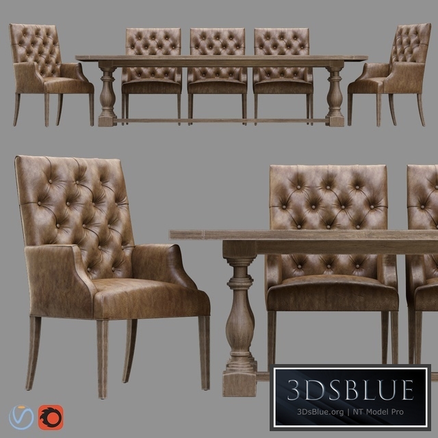 Bennett Parsons Leather Armchair / 17th s. Monastery