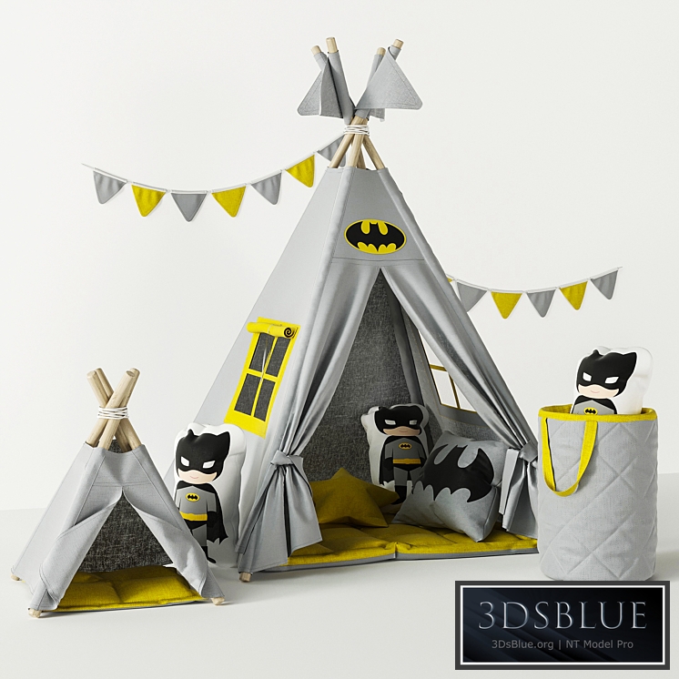 Wigwam Batman with cushions and basket