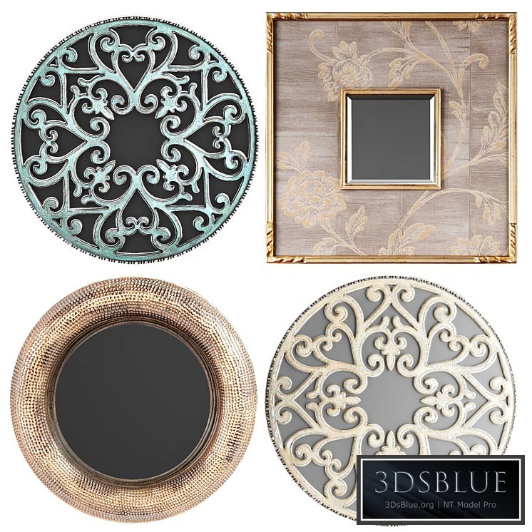 Collection of decorative mirrors. one. Wall decor, eco, round mirror, Uttermost