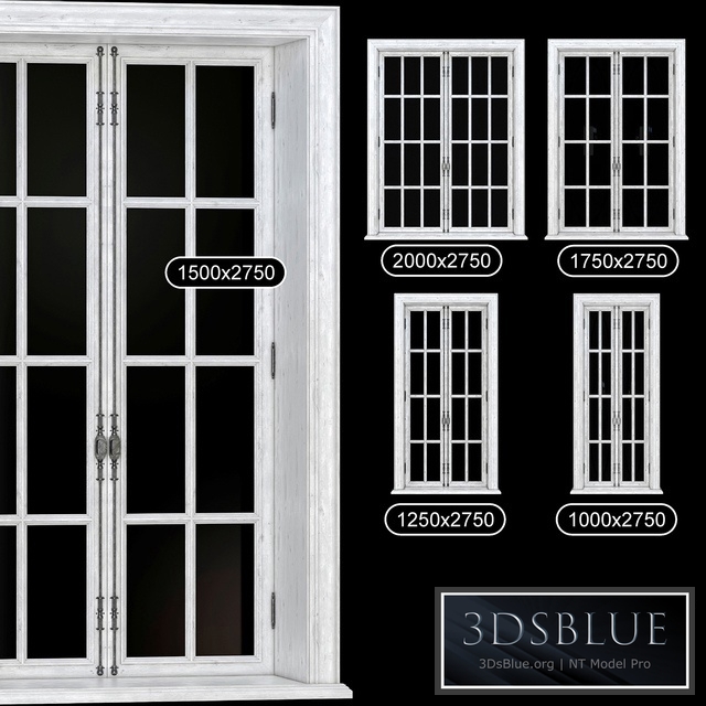 PART_1 COLLECTION FRENCH WINDOWS 1000-2000 mm (V-ray_Corona)