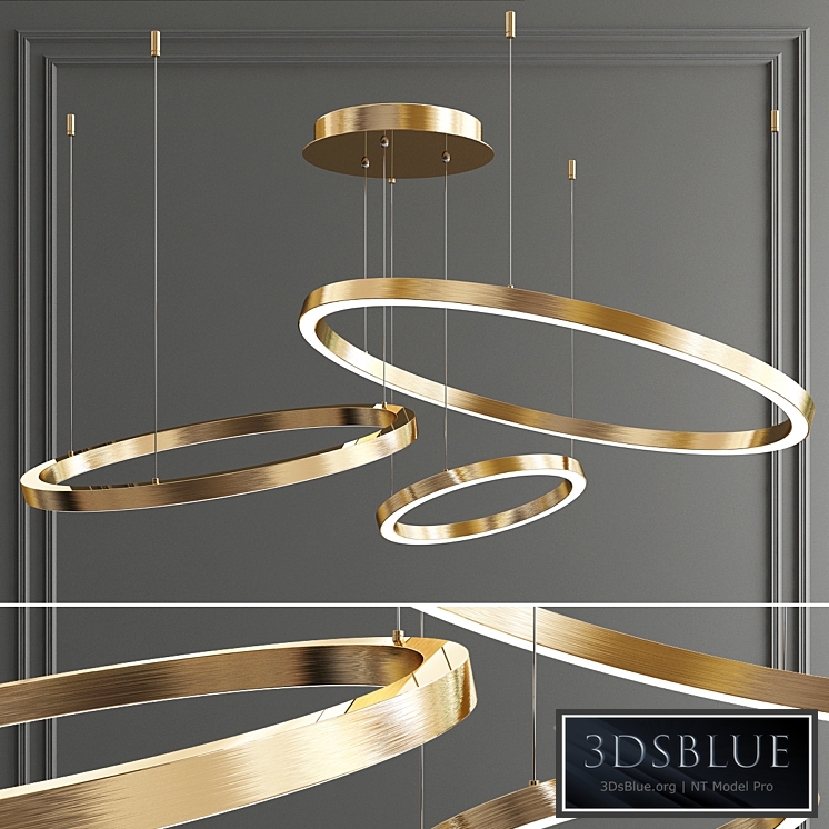 Art Deco Ring Hoops Led Chandelier