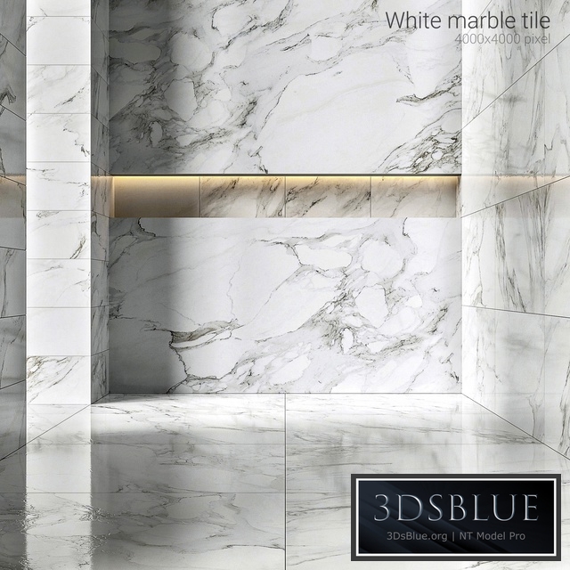 White marble tiles