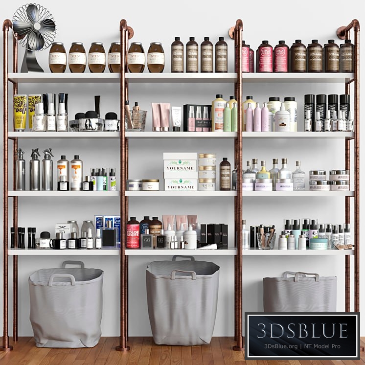 Rack with professional cosmetics for beauty salons 11