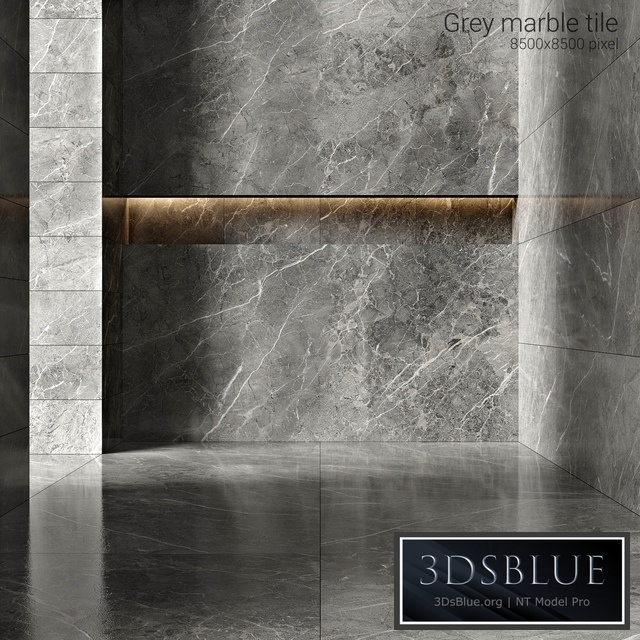 Gray marble tiles