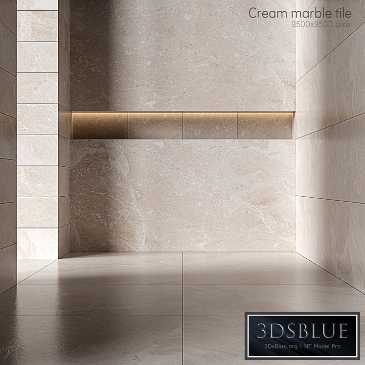 Cream marble tiles