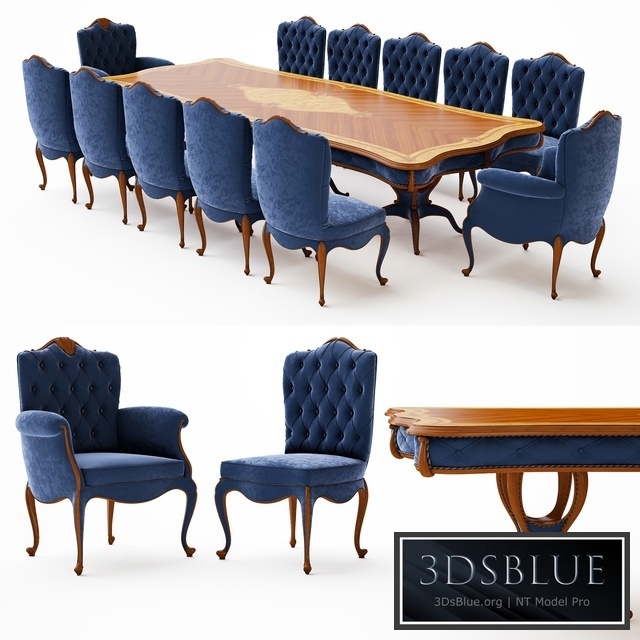 Table and chairs ANNIBALE COLOMBO