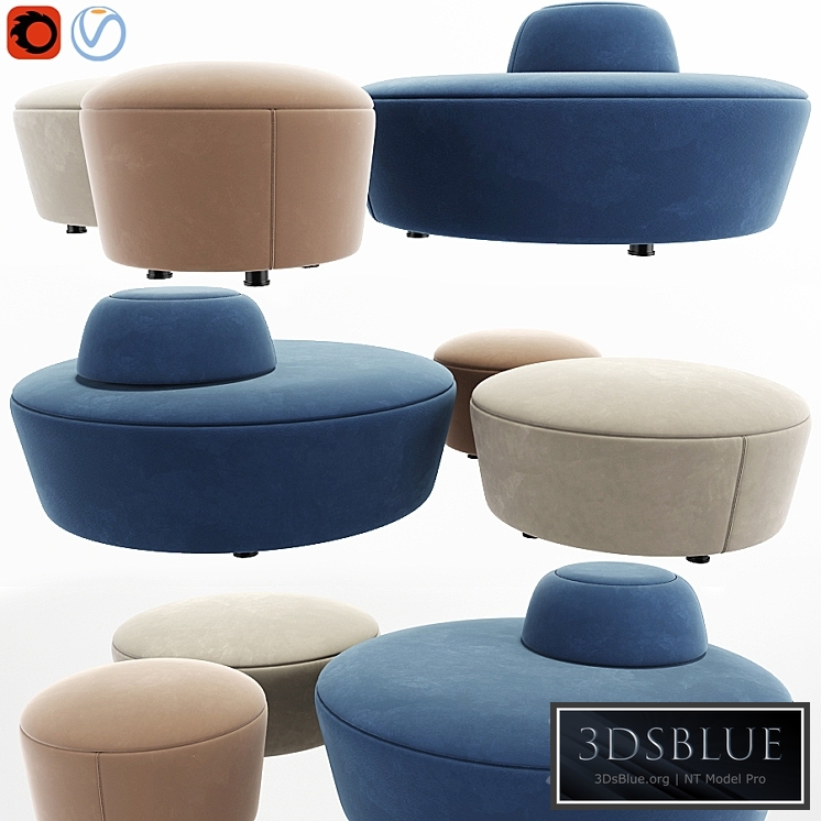 Solar Ottoman Set 02