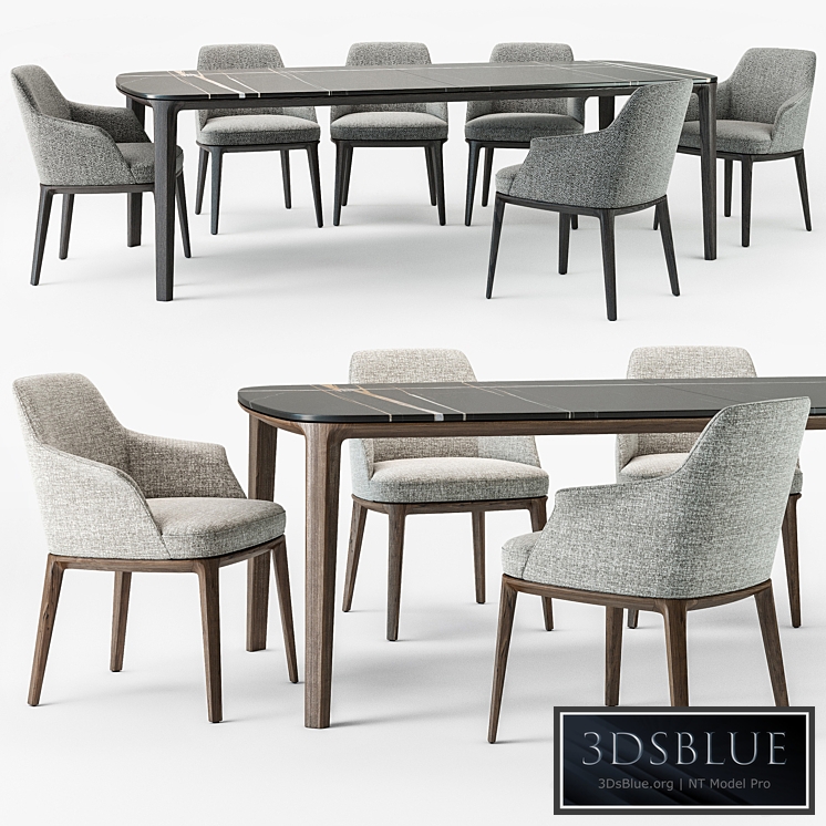 Poliform Sophie armchair Henry table