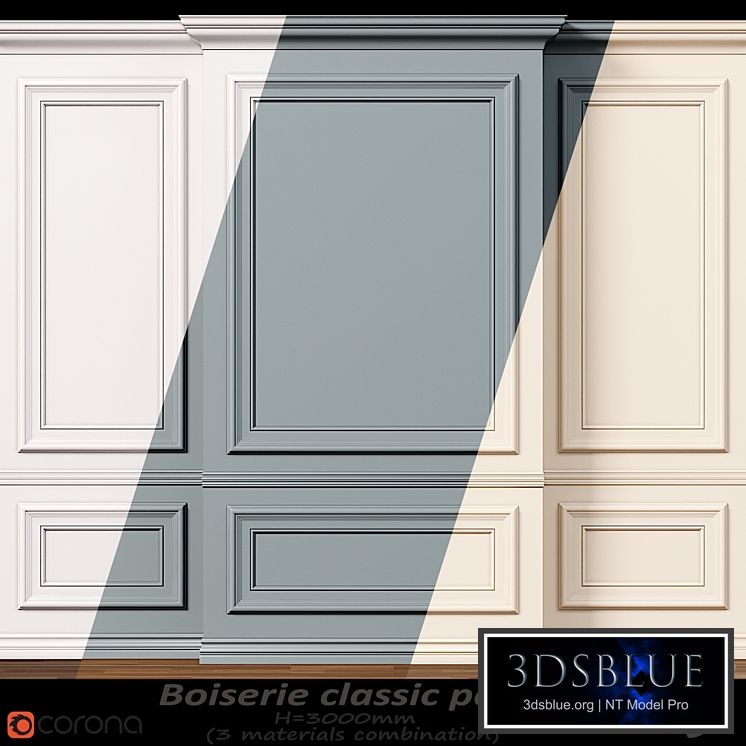 Wall molding 10. Boiserie classic panels
