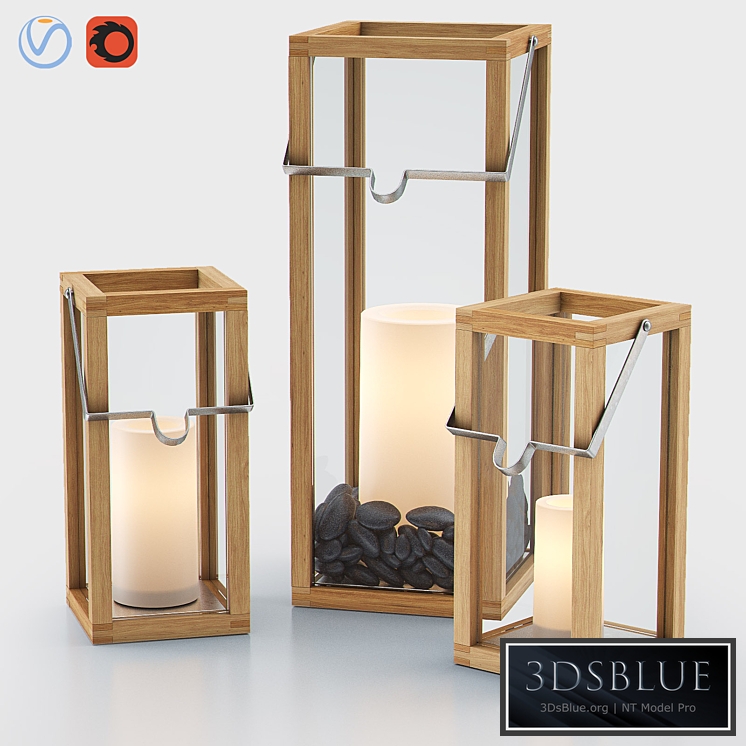 CROSBY Lanterns with PILLAR Candles
