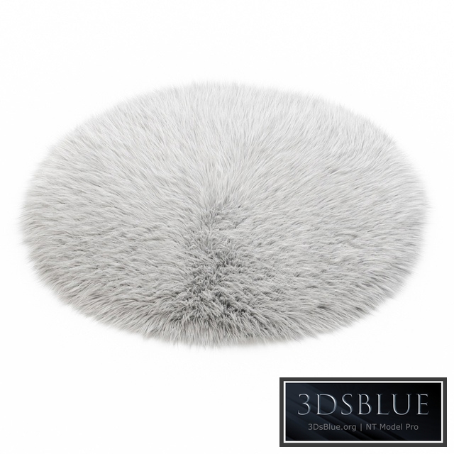 White round carpet fur