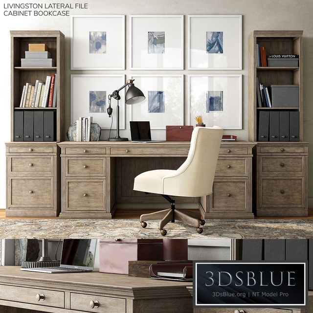 Pottery barn LIVINGSTON LATERAL FILE CABINET BOOKCASE