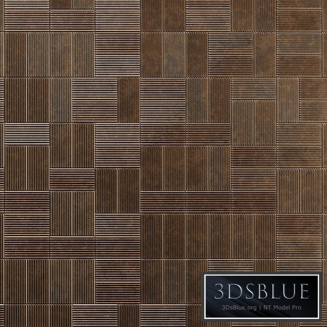 Tile wall Ariosto Ribbed Oxide Metal Rusty