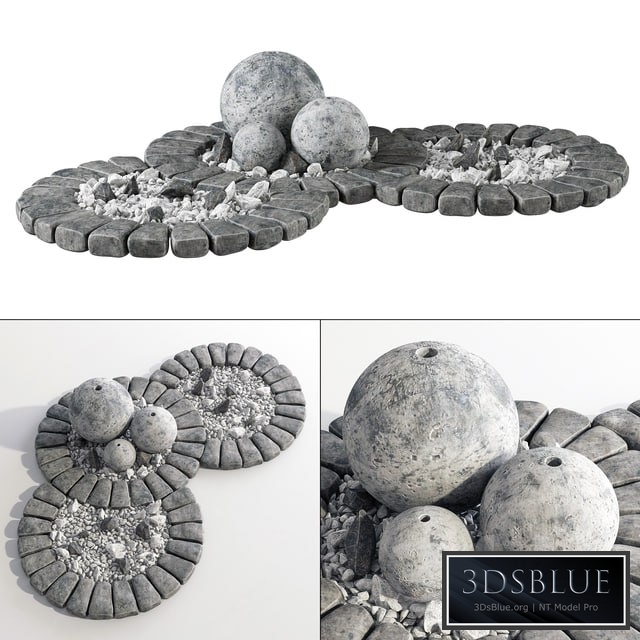 Flowerbed with stone decor / flowerbed with stone decor T01