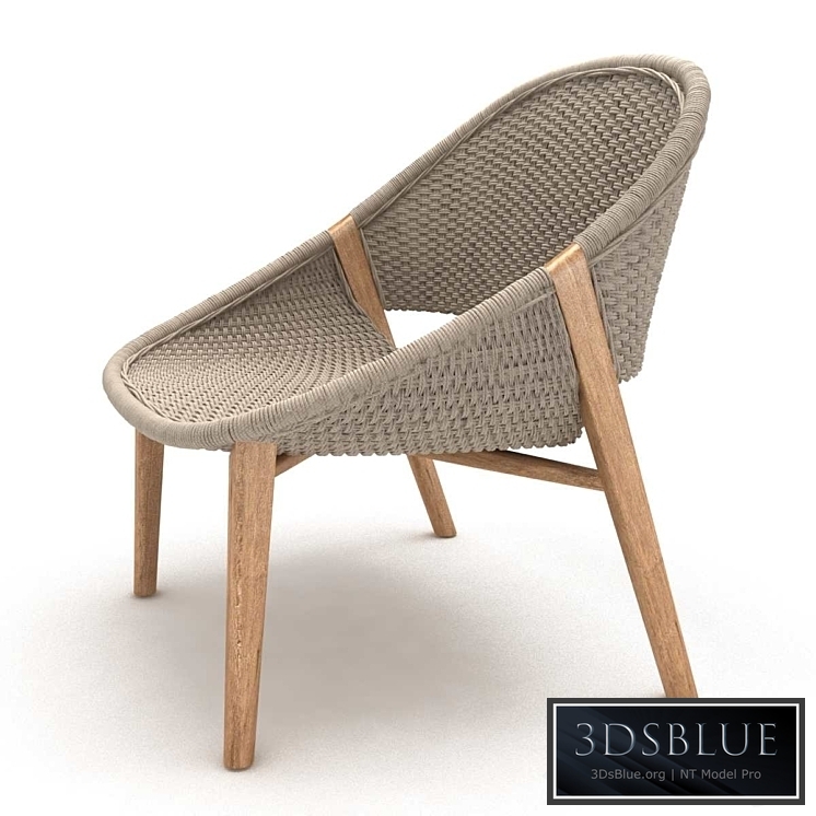 Tribu elio handwoven armchair 3d model