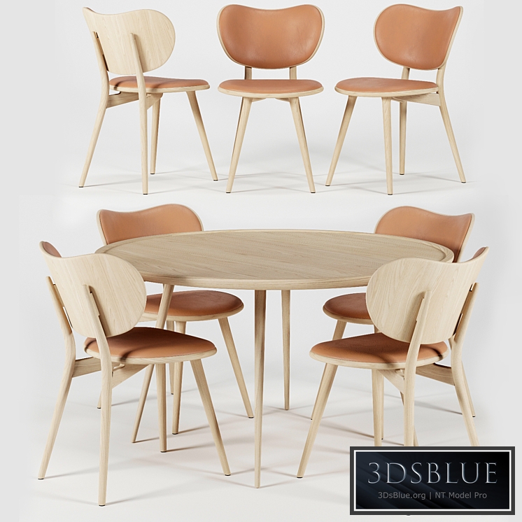 AVE MATER Dining Chair & Accent Oval Lounge Table