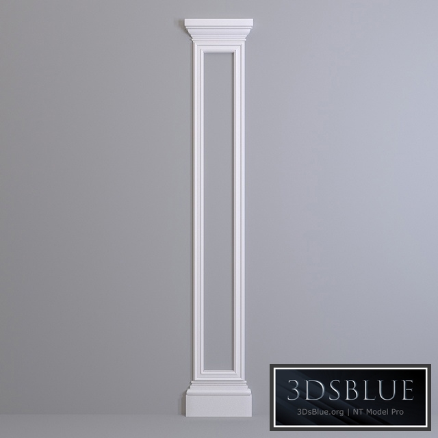 Pilaster Europlast. Capital: 1.21.005, Molding: 1.51.307, Base: 1.23.500