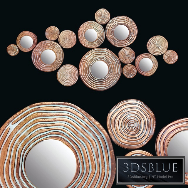 MOE&#39;S CIRCLE CLUSTER GOLD WALL DECOR