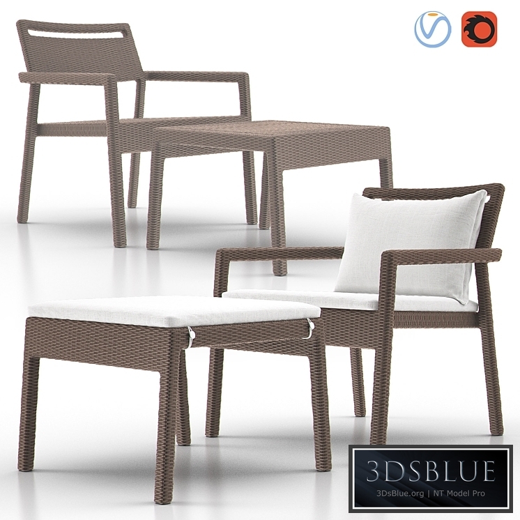 NICHE Lounge and Ottoman from JANUS ET CIE