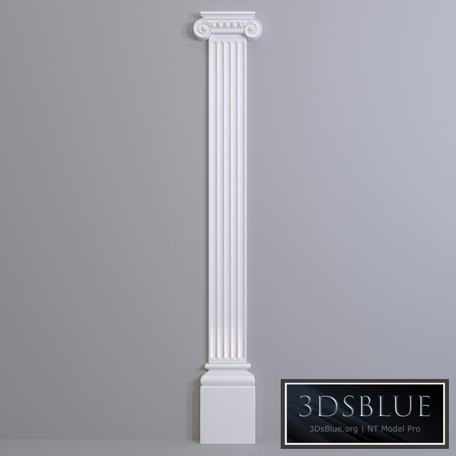 Pilaster Europlast. Capital: 1.21.006, Barrel: 1.22.200, Base: 1.23.200