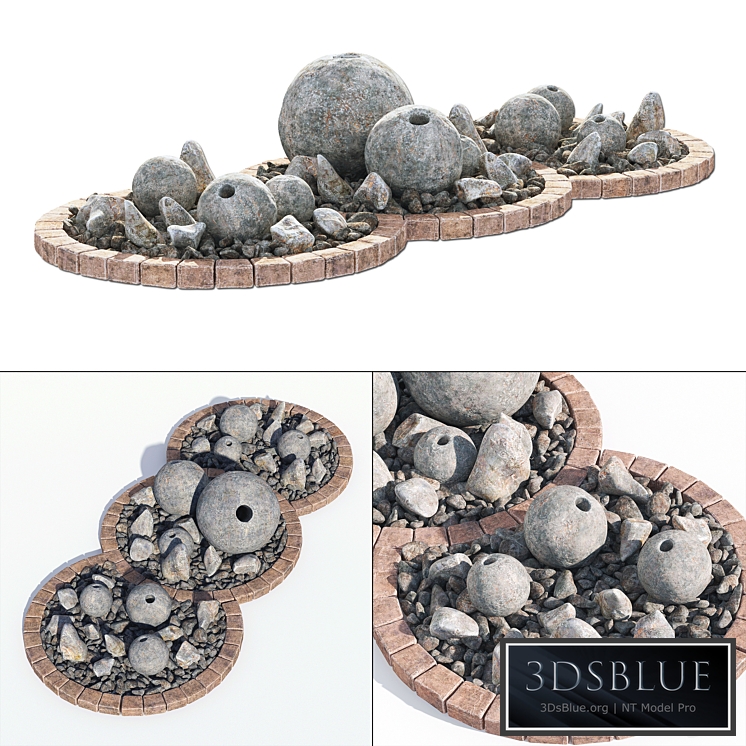 Flowerbad stone decor No. 3 / Flowerbed with stone decor
