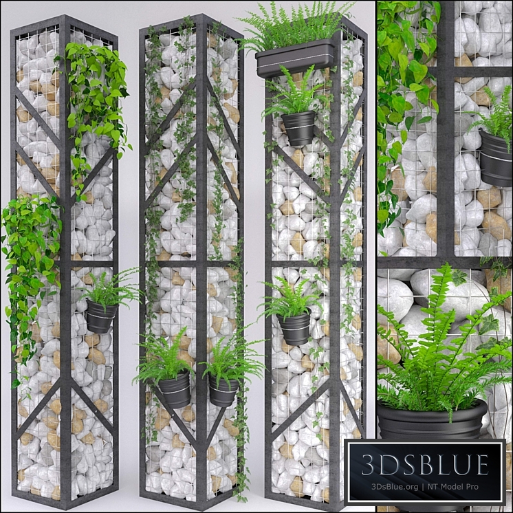 Sculpture pebbles wall