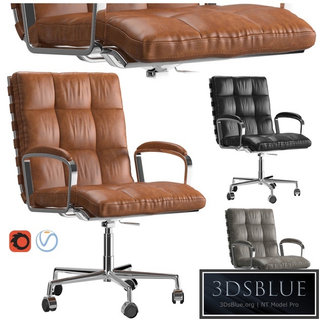 rossi leather desk chair