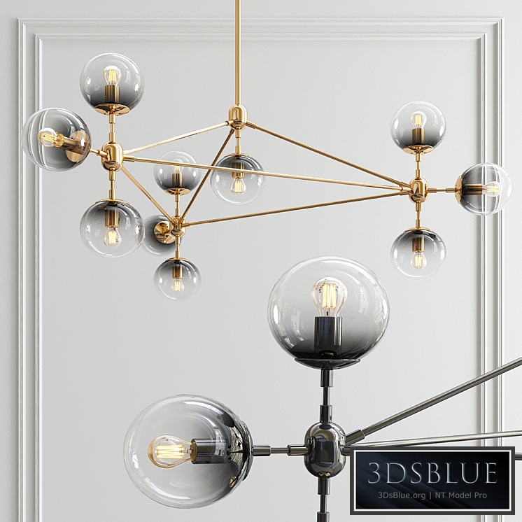 Modo Smoky Glass Chandelier