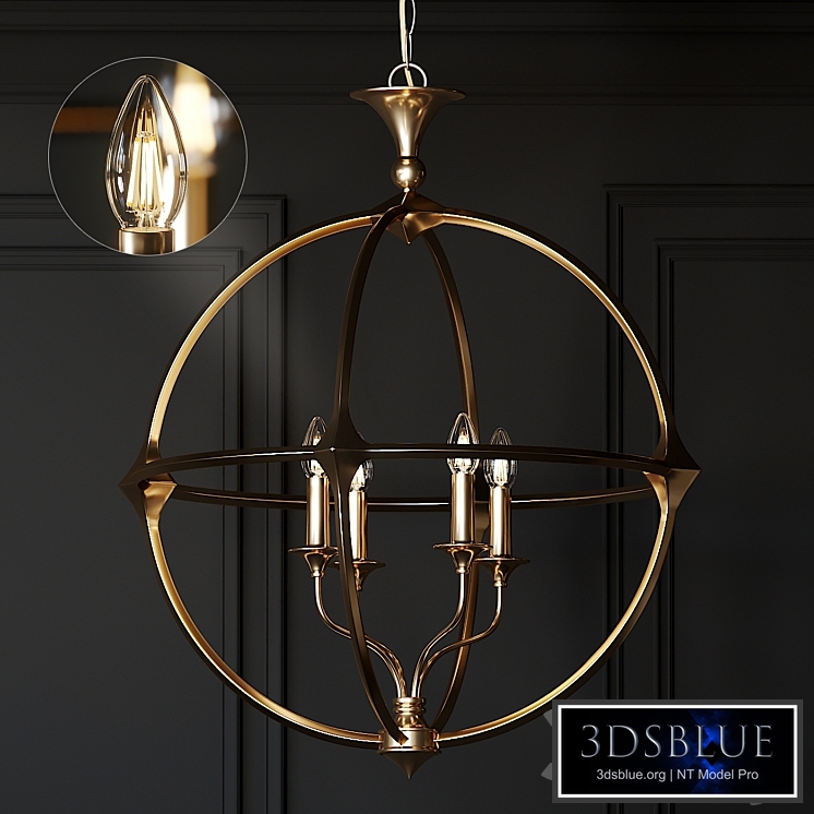 Casa Florentina Lando Orb 4-Light Chandelier