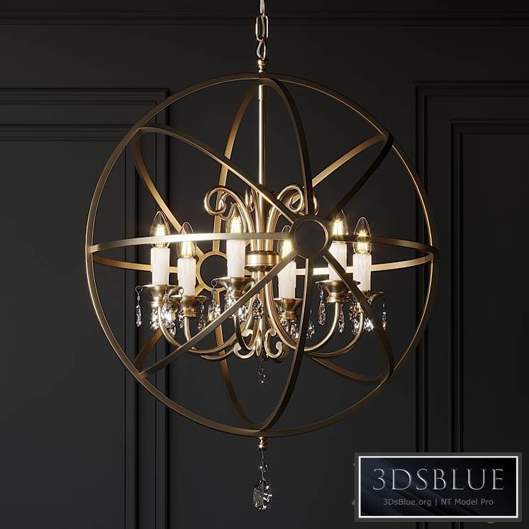 Ballard Design Nicolette Crystal Orb Chandelier